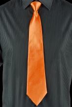 Cravate orange fluo rglable