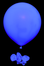 25 ballons ovales bleu fluo Ø45 cm