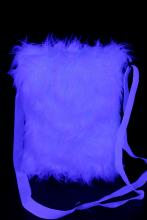 Sac à main blanc fluo peluche