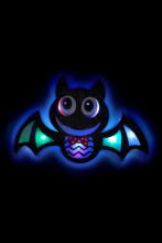 Dcoration chauve souris lumineuse 28x17cm - 9 LED