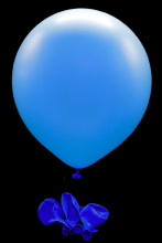 25 ballons ovales bleu fluo Ø45 cm